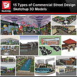 💎【Sketchup Architecture 3D Projects】15 Types of Commercial Street Design Sketchup Model V4 - CAD Design | Download CAD Drawings | AutoCAD Blocks | AutoCAD Symbols | CAD Drawings | Architecture Details│Landscape Details | See more about AutoCAD, Cad Drawing and Architecture Details