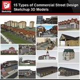 💎【Sketchup Architecture 3D Projects】15 Types of Commercial Street Design Sketchup Model V2 - CAD Design | Download CAD Drawings | AutoCAD Blocks | AutoCAD Symbols | CAD Drawings | Architecture Details│Landscape Details | See more about AutoCAD, Cad Drawing and Architecture Details