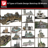 💎【Sketchup Architecture 3D Projects】15 Types of Castle Design Sketchup 3D Models V1 - CAD Design | Download CAD Drawings | AutoCAD Blocks | AutoCAD Symbols | CAD Drawings | Architecture Details│Landscape Details | See more about AutoCAD, Cad Drawing and Architecture Details