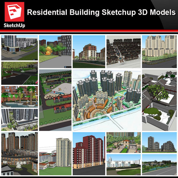 💎【Sketchup Architecture 3D Projects】Residential Building Landscape Sketchup Model V4 - CAD Design | Download CAD Drawings | AutoCAD Blocks | AutoCAD Symbols | CAD Drawings | Architecture Details│Landscape Details | See more about AutoCAD, Cad Drawing and Architecture Details