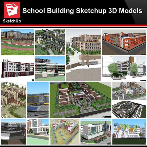 💎【Sketchup Architecture 3D Projects】School Sketchup Model V3 - CAD Design | Download CAD Drawings | AutoCAD Blocks | AutoCAD Symbols | CAD Drawings | Architecture Details│Landscape Details | See more about AutoCAD, Cad Drawing and Architecture Details