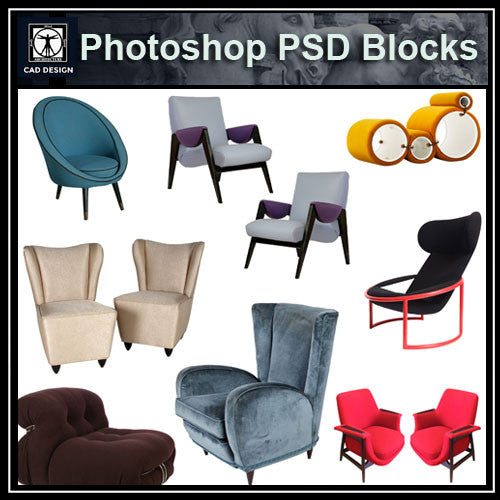 Photoshop PSD Sofa and Chair Blocks V1 - CAD Design | Download CAD Drawings | AutoCAD Blocks | AutoCAD Symbols | CAD Drawings | Architecture Details│Landscape Details | See more about AutoCAD, Cad Drawing and Architecture Details