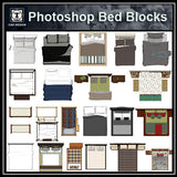 Photoshop PSD Bed Blocks 2 - CAD Design | Download CAD Drawings | AutoCAD Blocks | AutoCAD Symbols | CAD Drawings | Architecture Details│Landscape Details | See more about AutoCAD, Cad Drawing and Architecture Details