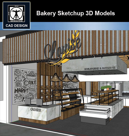 💎【Sketchup Architecture 3D Projects】Bakery Sketchup 3D Models - CAD Design | Download CAD Drawings | AutoCAD Blocks | AutoCAD Symbols | CAD Drawings | Architecture Details│Landscape Details | See more about AutoCAD, Cad Drawing and Architecture Details
