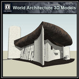 Sketchup 3D Architecture models-Ronchamp (Le Corbusier) - CAD Design | Download CAD Drawings | AutoCAD Blocks | AutoCAD Symbols | CAD Drawings | Architecture Details│Landscape Details | See more about AutoCAD, Cad Drawing and Architecture Details
