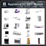 Appliances 3D Cad Models - CAD Design | Download CAD Drawings | AutoCAD Blocks | AutoCAD Symbols | CAD Drawings | Architecture Details│Landscape Details | See more about AutoCAD, Cad Drawing and Architecture Details