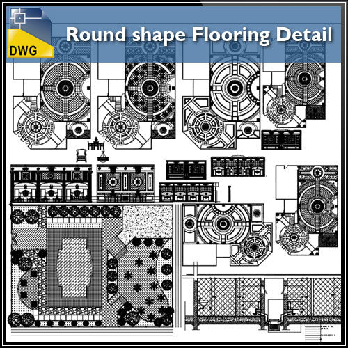 Free Round shape Flooring Detail - CAD Design | Download CAD Drawings | AutoCAD Blocks | AutoCAD Symbols | CAD Drawings | Architecture Details│Landscape Details | See more about AutoCAD, Cad Drawing and Architecture Details