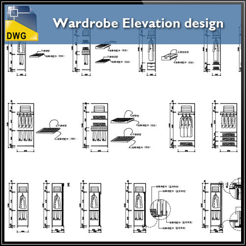 Wardrobe Elevation design - CAD Design | Download CAD Drawings | AutoCAD Blocks | AutoCAD Symbols | CAD Drawings | Architecture Details│Landscape Details | See more about AutoCAD, Cad Drawing and Architecture Details