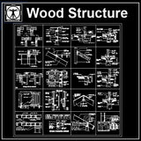 Free Wood Structure Details 2 - CAD Design | Download CAD Drawings | AutoCAD Blocks | AutoCAD Symbols | CAD Drawings | Architecture Details│Landscape Details | See more about AutoCAD, Cad Drawing and Architecture Details