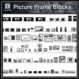 Free Interior Decorative blocks-Picture frames - CAD Design | Download CAD Drawings | AutoCAD Blocks | AutoCAD Symbols | CAD Drawings | Architecture Details│Landscape Details | See more about AutoCAD, Cad Drawing and Architecture Details