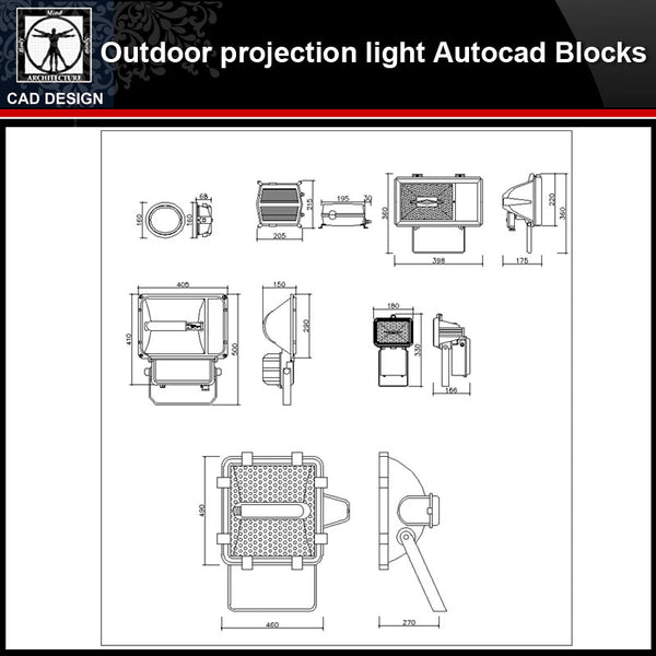 【 Outdoor projection light CAD Blocks Collection】Outdoor projection light Autocad Blocks Collection - CAD Design | Download CAD Drawings | AutoCAD Blocks | AutoCAD Symbols | CAD Drawings | Architecture Details│Landscape Details | See more about AutoCAD, Cad Drawing and Architecture Details