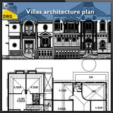 Villas architecture plan and design - CAD Design | Download CAD Drawings | AutoCAD Blocks | AutoCAD Symbols | CAD Drawings | Architecture Details│Landscape Details | See more about AutoCAD, Cad Drawing and Architecture Details