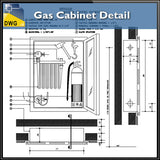 Gas Cabinet Details - CAD Design | Download CAD Drawings | AutoCAD Blocks | AutoCAD Symbols | CAD Drawings | Architecture Details│Landscape Details | See more about AutoCAD, Cad Drawing and Architecture Details
