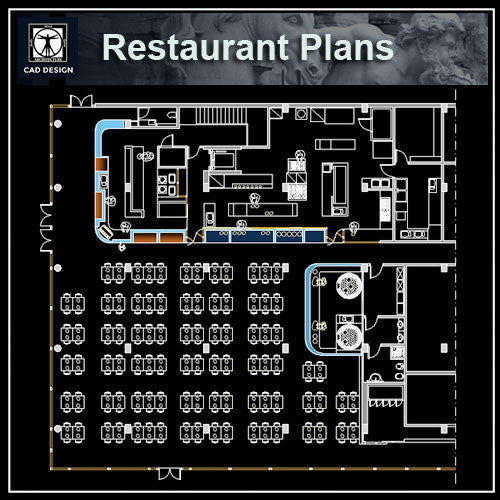 Restaurant blocks and plans - CAD Design | Download CAD Drawings | AutoCAD Blocks | AutoCAD Symbols | CAD Drawings | Architecture Details│Landscape Details | See more about AutoCAD, Cad Drawing and Architecture Details