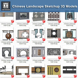 Chinese Landscape Wall Design-Sketchup Models(Best Recommanded!!) - CAD Design | Download CAD Drawings | AutoCAD Blocks | AutoCAD Symbols | CAD Drawings | Architecture Details│Landscape Details | See more about AutoCAD, Cad Drawing and Architecture Details