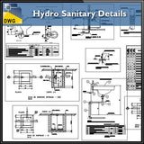 Hydro Sanitary Details - CAD Design | Download CAD Drawings | AutoCAD Blocks | AutoCAD Symbols | CAD Drawings | Architecture Details│Landscape Details | See more about AutoCAD, Cad Drawing and Architecture Details