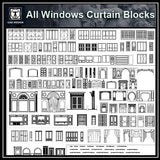 All Windows Curtain Blocks - CAD Design | Download CAD Drawings | AutoCAD Blocks | AutoCAD Symbols | CAD Drawings | Architecture Details│Landscape Details | See more about AutoCAD, Cad Drawing and Architecture Details