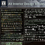 All Interior Design Blocks 7 - CAD Design | Download CAD Drawings | AutoCAD Blocks | AutoCAD Symbols | CAD Drawings | Architecture Details│Landscape Details | See more about AutoCAD, Cad Drawing and Architecture Details