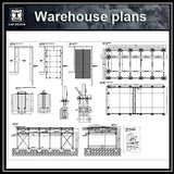 Warehouse plans - CAD Design | Download CAD Drawings | AutoCAD Blocks | AutoCAD Symbols | CAD Drawings | Architecture Details│Landscape Details | See more about AutoCAD, Cad Drawing and Architecture Details