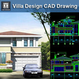 Villa Design CAD Drawings V13 - CAD Design | Download CAD Drawings | AutoCAD Blocks | AutoCAD Symbols | CAD Drawings | Architecture Details│Landscape Details | See more about AutoCAD, Cad Drawing and Architecture Details