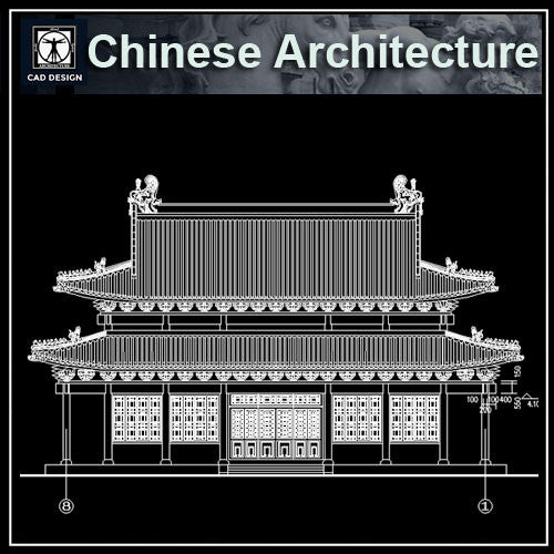 Chinese Architectural Drawings 3 - CAD Design | Download CAD Drawings | AutoCAD Blocks | AutoCAD Symbols | CAD Drawings | Architecture Details│Landscape Details | See more about AutoCAD, Cad Drawing and Architecture Details