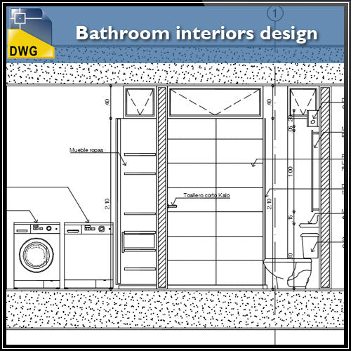 Bathroom interiors design and detail in autocad dwg files - CAD Design | Download CAD Drawings | AutoCAD Blocks | AutoCAD Symbols | CAD Drawings | Architecture Details│Landscape Details | See more about AutoCAD, Cad Drawing and Architecture Details