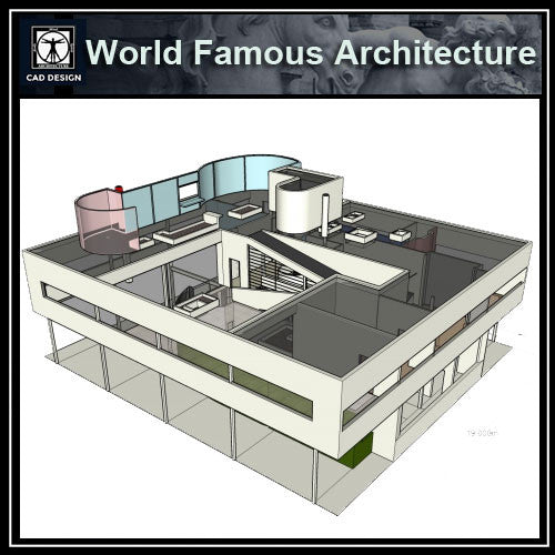 Villa Savoye-Le Corbusier - CAD Design | Download CAD Drawings | AutoCAD Blocks | AutoCAD Symbols | CAD Drawings | Architecture Details│Landscape Details | See more about AutoCAD, Cad Drawing and Architecture Details