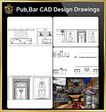 ★【Pub,Bar,Restaurant CAD Design Drawings V.2】@Pub,Bar,Restaurant,Store design-Autocad Blocks,Drawings,CAD Details,Elevation - CAD Design | Download CAD Drawings | AutoCAD Blocks | AutoCAD Symbols | CAD Drawings | Architecture Details│Landscape Details | See more about AutoCAD, Cad Drawing and Architecture Details