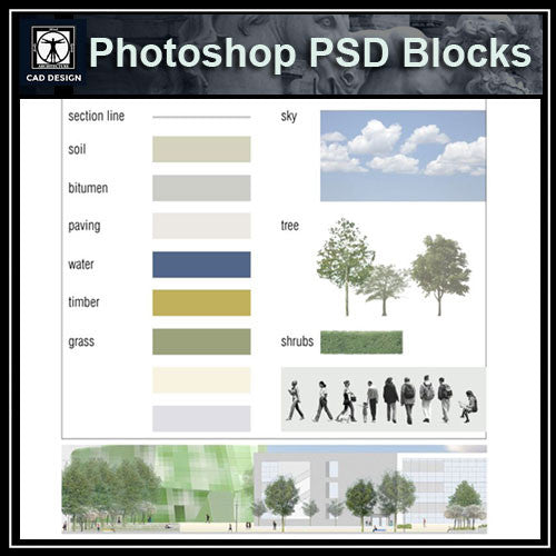 Photoshop PSD Architecture Elevation Blocks V1(Recommand!!) - CAD Design | Download CAD Drawings | AutoCAD Blocks | AutoCAD Symbols | CAD Drawings | Architecture Details│Landscape Details | See more about AutoCAD, Cad Drawing and Architecture Details