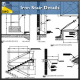 Iron Stair Details - CAD Design | Download CAD Drawings | AutoCAD Blocks | AutoCAD Symbols | CAD Drawings | Architecture Details│Landscape Details | See more about AutoCAD, Cad Drawing and Architecture Details