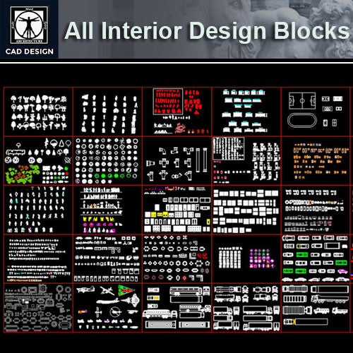 All Interior Design Blocks 2 - CAD Design | Download CAD Drawings | AutoCAD Blocks | AutoCAD Symbols | CAD Drawings | Architecture Details│Landscape Details | See more about AutoCAD, Cad Drawing and Architecture Details