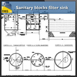 Sanitary blocks filter sink design drawing - CAD Design | Download CAD Drawings | AutoCAD Blocks | AutoCAD Symbols | CAD Drawings | Architecture Details│Landscape Details | See more about AutoCAD, Cad Drawing and Architecture Details