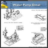 Water Pump Details - CAD Design | Download CAD Drawings | AutoCAD Blocks | AutoCAD Symbols | CAD Drawings | Architecture Details│Landscape Details | See more about AutoCAD, Cad Drawing and Architecture Details