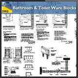 Bathroom & toilet Ware Block file - CAD Design | Download CAD Drawings | AutoCAD Blocks | AutoCAD Symbols | CAD Drawings | Architecture Details│Landscape Details | See more about AutoCAD, Cad Drawing and Architecture Details