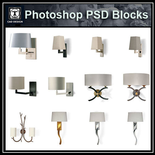 Photoshop PSD Wall_Lights Blocks - CAD Design | Download CAD Drawings | AutoCAD Blocks | AutoCAD Symbols | CAD Drawings | Architecture Details│Landscape Details | See more about AutoCAD, Cad Drawing and Architecture Details