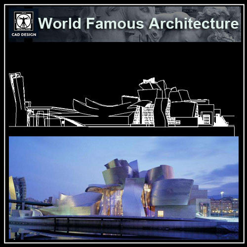 Guggenheim Museum Bilbao - CAD Design | Download CAD Drawings | AutoCAD Blocks | AutoCAD Symbols | CAD Drawings | Architecture Details│Landscape Details | See more about AutoCAD, Cad Drawing and Architecture Details