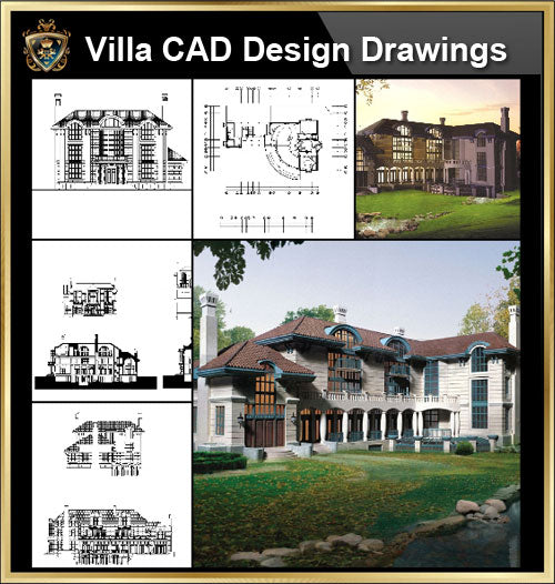 ★【Villa CAD Design,Details Project V.3-Italian Tuscany Style】Chateau,Manor,Mansion,Villa@Autocad Blocks,Drawings,CAD Details,Elevation - CAD Design | Download CAD Drawings | AutoCAD Blocks | AutoCAD Symbols | CAD Drawings | Architecture Details│Landscape Details | See more about AutoCAD, Cad Drawing and Architecture Details