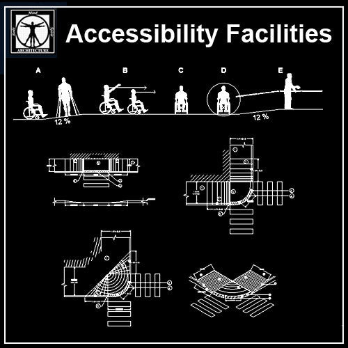 Autocad Access Block Free Accessibility Facilities V1 – CAD Design | Free CAD Blocks ...