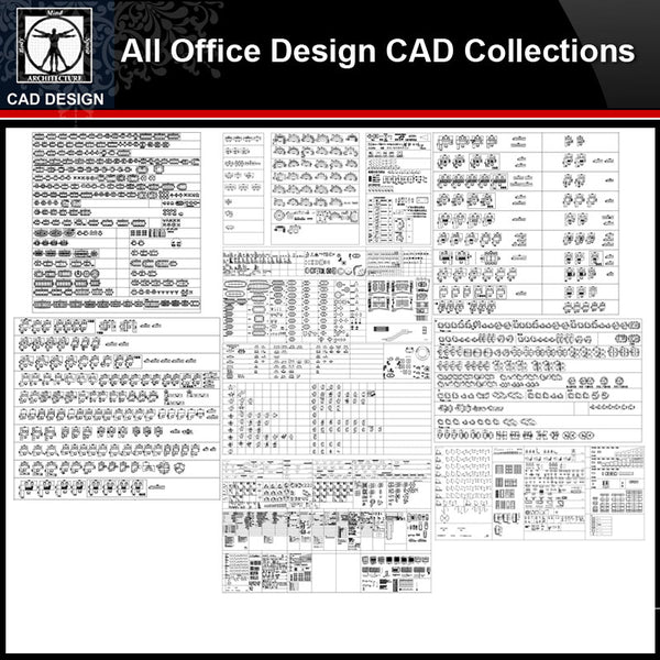 ★【Office Design Gallery Autocad Blocks,Drawings】All Office layout elements Bundle - CAD Design | Download CAD Drawings | AutoCAD Blocks | AutoCAD Symbols | CAD Drawings | Architecture Details│Landscape Details | See more about AutoCAD, Cad Drawing and Architecture Details