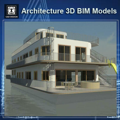 Boathouse - BIM 3D Models - CAD Design | Download CAD Drawings | AutoCAD Blocks | AutoCAD Symbols | CAD Drawings | Architecture Details│Landscape Details | See more about AutoCAD, Cad Drawing and Architecture Details