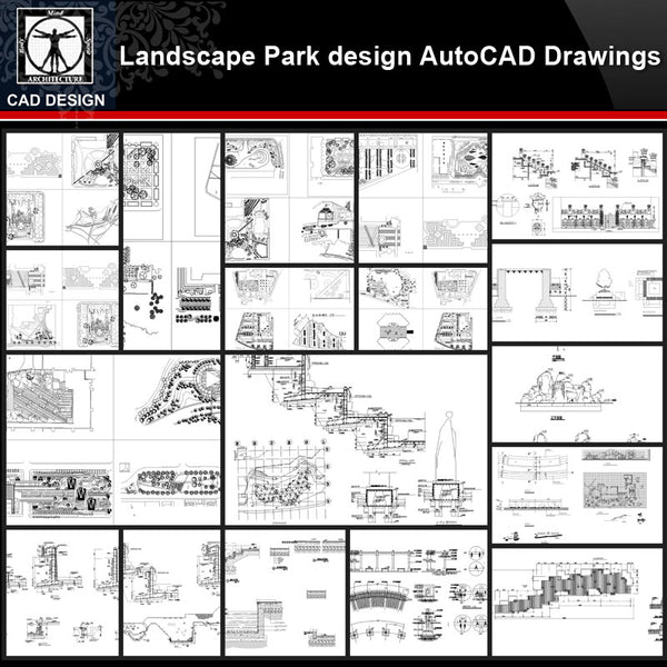 ★【Landscape Park Design Details Autocad Drawings Collections】All kinds of Landscape Details CAD Drawings - CAD Design | Download CAD Drawings | AutoCAD Blocks | AutoCAD Symbols | CAD Drawings | Architecture Details│Landscape Details | See more about AutoCAD, Cad Drawing and Architecture Details