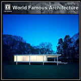 Ludwig Mies van der Rohe - Farnsworth House - CAD Design | Download CAD Drawings | AutoCAD Blocks | AutoCAD Symbols | CAD Drawings | Architecture Details│Landscape Details | See more about AutoCAD, Cad Drawing and Architecture Details