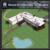 Sketchup 3D Architecture models-Villa Mairea(Alvar Aalto) - CAD Design | Download CAD Drawings | AutoCAD Blocks | AutoCAD Symbols | CAD Drawings | Architecture Details│Landscape Details | See more about AutoCAD, Cad Drawing and Architecture Details