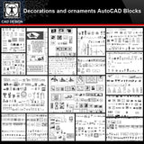 ★【Decorations and ornaments Autocad Blocks Collections】All kinds of Decorations CAD Blocks - CAD Design | Download CAD Drawings | AutoCAD Blocks | AutoCAD Symbols | CAD Drawings | Architecture Details│Landscape Details | See more about AutoCAD, Cad Drawing and Architecture Details