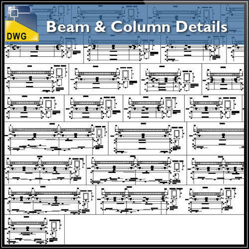 Beam & column detail - CAD Design | Download CAD Drawings | AutoCAD Blocks | AutoCAD Symbols | CAD Drawings | Architecture Details│Landscape Details | See more about AutoCAD, Cad Drawing and Architecture Details