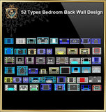 52 Types of Bedroom Back Wall Design - CAD Design | Download CAD Drawings | AutoCAD Blocks | AutoCAD Symbols | CAD Drawings | Architecture Details│Landscape Details | See more about AutoCAD, Cad Drawing and Architecture Details