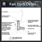 Free CAD Details-Fan Curb Detail - CAD Design | Download CAD Drawings | AutoCAD Blocks | AutoCAD Symbols | CAD Drawings | Architecture Details│Landscape Details | See more about AutoCAD, Cad Drawing and Architecture Details