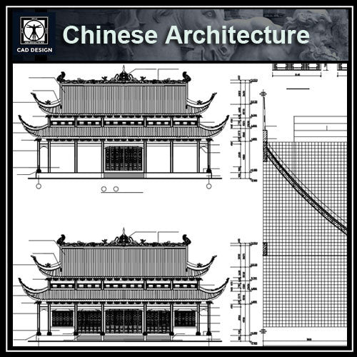 Chinese Architecture CAD Drawings(Grand Hall -Chinese Temple) - CAD Design | Download CAD Drawings | AutoCAD Blocks | AutoCAD Symbols | CAD Drawings | Architecture Details│Landscape Details | See more about AutoCAD, Cad Drawing and Architecture Details