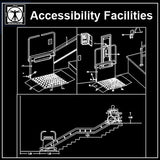 Free Accessibility Facilities V2 - CAD Design | Download CAD Drawings | AutoCAD Blocks | AutoCAD Symbols | CAD Drawings | Architecture Details│Landscape Details | See more about AutoCAD, Cad Drawing and Architecture Details
