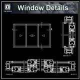 Windows Detail Drawings 2 - CAD Design | Download CAD Drawings | AutoCAD Blocks | AutoCAD Symbols | CAD Drawings | Architecture Details│Landscape Details | See more about AutoCAD, Cad Drawing and Architecture Details